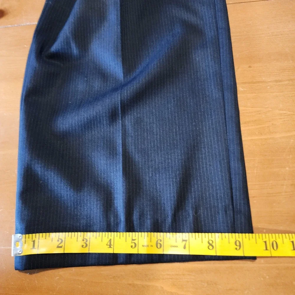 Banana Republic 2pc Pinstripe Suit Mens 42L Gray Wool Office Business Wedding